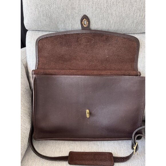 Jack Georges Leather Messenger Bag VTG Shoulder Briefcase Brown Travel Casual - Picture 10 of 16